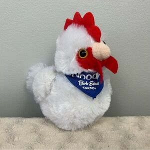 Bob Evans Farms Noodle Chicken Rooster Plush Stuffed Animal Toy Blue Bandana